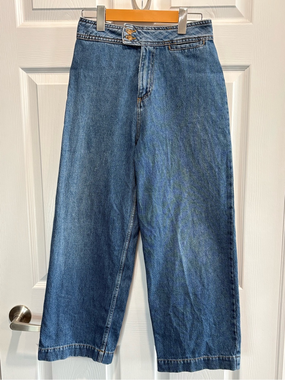 Sezane Joyce High Rise Wide Leg Cropped Jeans - ⚠️ Altered Fit - Size 0 / 24